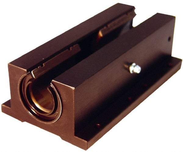 L.M76 - 1.2508" Inside Diam, Open Twin Pillow Block Linear Bearing - 4" Overall Width - Exact Industrial Supply