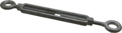 Made in USA - 1,200 Lb Load Limit, 3/8" Thread Diam, 6" Take Up, Steel Eye & Eye Turnbuckle - 11-7/8" Closed Length - Exact Industrial Supply