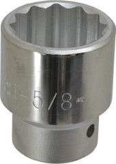 Proto - 1-5/8", 1" Drive, Standard Hand Socket - 12 Points, 3-1/4" OAL - Exact Industrial Supply