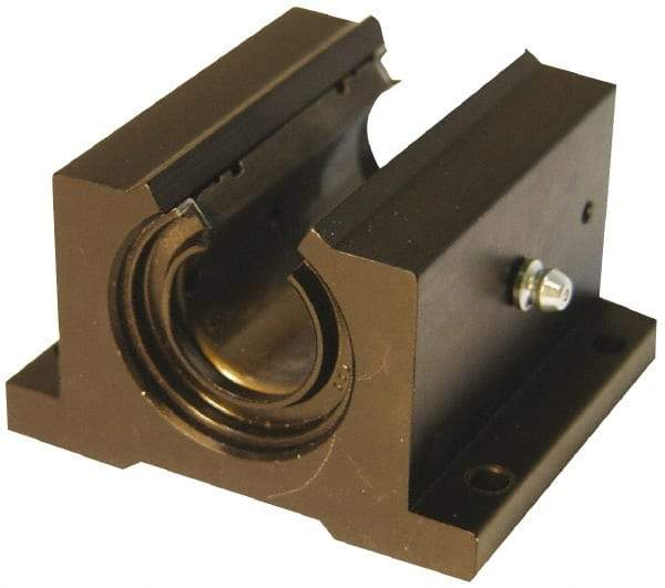 L.M76 - 1.2508" Inside Diam, Open Single Pillow Block Linear Bearing - 4" Overall Width - Exact Industrial Supply