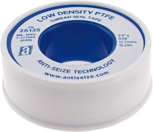Value Collection - 1/2" Wide x 520" Long Low Density Pipe Repair Tape - -450 to 550°F, White - Exact Industrial Supply