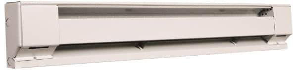 Marley - 28" Long, 240 Volt, 500 Watt, 1706 BTU, Electric Baseboard Heater - Copper Element, Aluminum Fins, White - Exact Industrial Supply