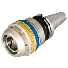 Iscar - CAT50 Taper Shank, 3/4" Hole Diam x 1.988" Nose Diam Milling Chuck - 4.138" Projection, 0.0001" TIR, Through-Spindle & DIN Flange Coolant, Balanced to 10,000 RPM - Exact Industrial Supply