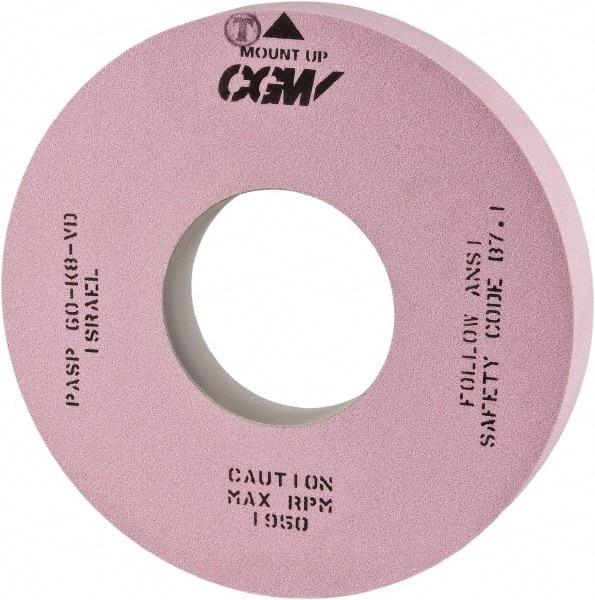 Camel Grinding Wheels - 16" Diam x 5" Hole x 1-1/2" Wide Centerless & Cylindrical Grinding Wheel - 60 Grit, Aluminum Oxide, Type 1, Vitrified Bond, No Recess - Exact Industrial Supply