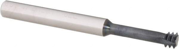 Scientific Cutting Tools - 5/16-18 UNC, 0.234" Cutting Diam, 3 Flute, Solid Carbide Helical Flute Thread Mill - Internal Thread, 0.85" LOC, 2-1/2" OAL, 1/4" Shank Diam - Exact Industrial Supply