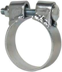 Made in USA - 2.67" ID, Steel Zinc Plated BCE Band Style Clamp - 0.12" Thick, 2-1/2" Hose - Exact Industrial Supply
