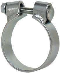 Made in USA - 2.92" ID, Steel Zinc Plated BCE Band Style Clamp - 0.12" Thick, 2-3/4" Hose - Exact Industrial Supply