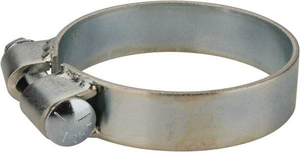 Made in USA - 3.92" ID, Steel Zinc Plated BCE Band Style Clamp - 0.12" Thick, 3-7/8" Hose - Exact Industrial Supply