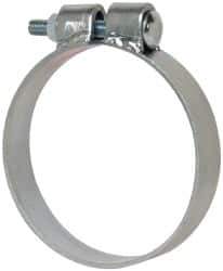 Made in USA - 4.67" ID, Steel Zinc Plated BCE Band Style Clamp - 0.12" Thick, 4-1/2" Hose - Exact Industrial Supply