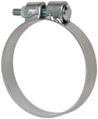 Made in USA - 4.67" ID, Steel Zinc Plated BCE Band Style Clamp - 0.12" Thick, 4-1/2" Hose - Exact Industrial Supply