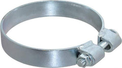 Made in USA - 5.17" ID, Steel Zinc Plated BCE Band Style Clamp - 0.12" Thick, 5" Hose - Exact Industrial Supply