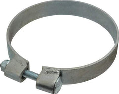 Made in USA - 5.67" ID, Steel Zinc Plated BCE Band Style Clamp - 0.12" Thick, 5-1/2" Hose - Exact Industrial Supply