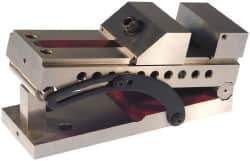 Suburban Tool - 4" Jaw Width x 1-7/16" Jaw Height, 7" Jaw Capacity, Steel, Sine Vise - 11" OAL x 4" Overall Width x 4-5/8" Overall Height, Square to within 0.0003", Parallel to within 0.0003" - Exact Industrial Supply