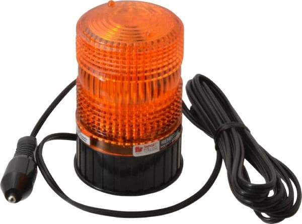 Federal Signal Emergency - 2.2 Joules, 65 to 75 FPM, Magnetic Mount Emergency Strobe Light Assembly - Powered by 12 to 48 Volts, Amber - Exact Industrial Supply