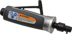 Ingersoll-Rand - 1/4" Collet, Straight Handle, Straight Air Die Grinder - 30,000 RPM, Rear Exhaust, 30 CFM, 0.3 hp, 620 kPa, 1/4 NPT - Exact Industrial Supply