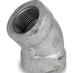 Galvanized Pipe Fittings; Material: Galvanized Malleable Iron; Fitting Shape: 45 ™ Elbow; Thread Standard: NPT; End Connection: Threaded; Class: 300; Lead Free: Yes; Standards:  ™ASTM ™A153;  ™ASTM ™A197;  ™ASME ™B16.3;  ™ASME ™B1.20.1