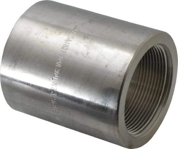 Merit Brass - 2 x 1-1/2" Grade 304/304L Stainless Steel Pipe Reducer Coupling - FNPT x FNPT End Connections, 3,000 psi - Exact Industrial Supply