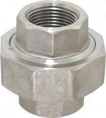 Value Collection - 1" Grade 304/304L Stainless Steel Pipe Union - FNPT x FNPT End Connections, 3,000 psi - Exact Industrial Supply