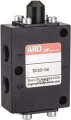 ARO/Ingersoll-Rand - 1/8" NPT Manual Mechanical Valve - 3-Way, 2 Position, Cam Stem/Spring & 0.4 CV Rate - Exact Industrial Supply