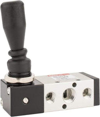 ARO/Ingersoll-Rand - 1/4" NPT Manual Mechanical Valve - 4-Way, 2 Position, Lever/Manual & 0.7 CV Rate - Exact Industrial Supply