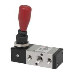ARO/Ingersoll-Rand - 1/4" NPT Manual Mechanical Valve - 4-Way, 2 Position, Lever/Spring & 0.7 CV Rate - Exact Industrial Supply