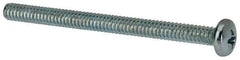 Value Collection - #10-24 UNC, 2-1/2" Length Under Head Phillips Drive Machine Screw - Pan Head, Grade 2 Steel, Zinc-Plated Finish, Without Washer - Exact Industrial Supply