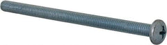 Value Collection - #10-32 UNF, 3" Length Under Head Phillips Drive Machine Screw - Pan Head, Grade 2 Steel, Zinc-Plated Finish, Without Washer - Exact Industrial Supply