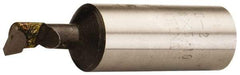 Made in USA - 7/8" Min Bore Diam, 4-1/2" Max Bore Depth, 1 Shank Diam, Boring Bar - Right Hand Cut, Carbide-Tipped, Bright Finish - Exact Industrial Supply