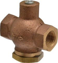 Kingston - 3/8" Brass Check Valve - Inline, FNPT x FNPT, 400 WOG - Exact Industrial Supply