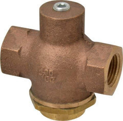 Kingston - 1/2" Brass Check Valve - Inline, FNPT x FNPT, 400 WOG - Exact Industrial Supply