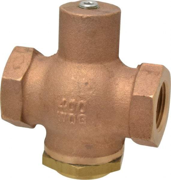 Kingston - 3/4" Brass Check Valve - Inline, FNPT x FNPT, 400 WOG - Exact Industrial Supply