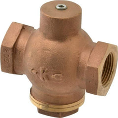 Kingston - 1" Brass Check Valve - Inline, FNPT x FNPT, 400 WOG - Exact Industrial Supply