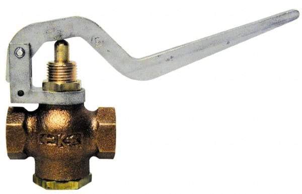 Kingston - 3/8" Pipe, 400 Max psi, Buna N Disc, Self Closing Control Valve - Balanced Valve Squeeze Lever, FNPT x FNPT End Connections - Exact Industrial Supply