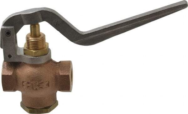 Kingston - 1/4" Pipe, 400 Max psi, Buna N Disc, Self Closing Control Valve - Squeeze Lever, FNPT x FNPT End Connections - Exact Industrial Supply