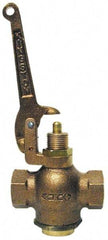 Kingston - 1" Pipe, 400 Max psi, Buna N Disc, Self Closing Control Valve - Pull Lever, FNPT x FNPT End Connections - Exact Industrial Supply