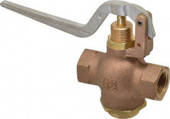 Kingston - 1/2" Pipe, 400 Max psi, Buna N Disc, Self Closing Control Valve - Squeeze Lever, FNPT x FNPT End Connections - Exact Industrial Supply