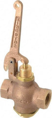 Kingston - 1/2" Pipe, 400 Max psi, Buna N Disc, Self Closing Control Valve - Pull Lever, FNPT x FNPT End Connections - Exact Industrial Supply