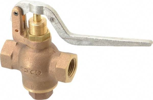 Kingston - 1/2" Pipe, 400 Max psi, Buna N Disc, Self Closing Control Valve - Balanced Valve Squeeze Lever, FNPT x FNPT End Connections - Exact Industrial Supply