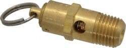 Kingston - 1/4" Inlet, ASME Safety Relief Valve - 100 Max psi, Brass - Exact Industrial Supply