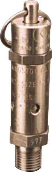 Kingston - 1/4" Inlet, ASME Safety Relief Valve - 175 Max psi, Stainless Steel - Exact Industrial Supply