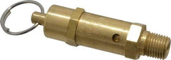 Kingston - 1/4" Inlet, ASME Safety Relief Valve - 150 Max psi, Brass - Exact Industrial Supply