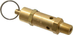 Kingston - 1/4" Inlet, ASME Safety Relief Valve - 300 Max psi, Brass - Exact Industrial Supply