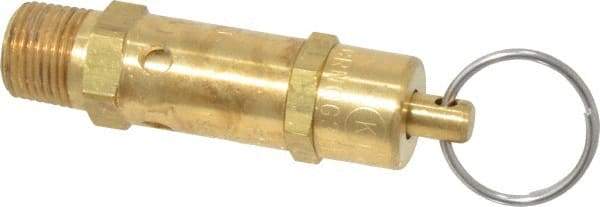 Kingston - 3/8" Inlet, ASME Safety Relief Valve - 150 Max psi, Brass - Exact Industrial Supply