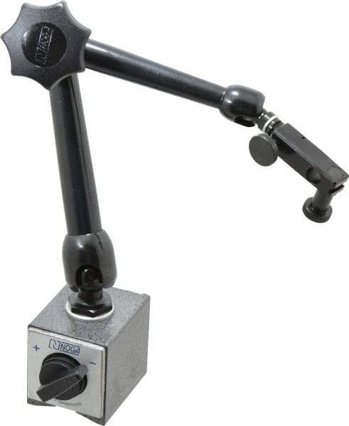 Noga - Fine Adjustment Indicator Positioner & Holder - Articulated Arm, 55mm Base Height - Exact Industrial Supply