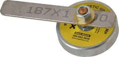 Mag-Mate - 250 Amps Grounding Capacity, 3-1/2" Diam, 2-1/4" High, 35 Lb Max Pull Force, Rare Earth Magnetic Welding & Fabrication Ground Clamp - 55 Lb Average Pull Force, Round Cup Magnet, Brass Stud, Compatible with Flat Surface - Exact Industrial Supply