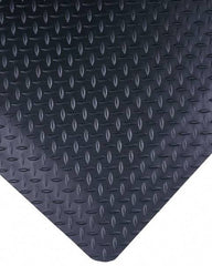 Wearwell - 5' Long x 3' Wide, Dry Environment, Anti-Fatigue Matting - Black, Vinyl with Nitrile Blend Base, Beveled on 4 Sides - Exact Industrial Supply