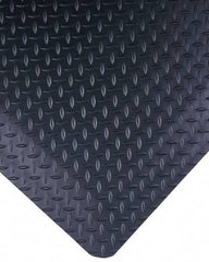 Wearwell - 75' Long x 6' Wide, Dry Environment, Anti-Fatigue Matting - Black, Vinyl with Nitrile Blend Base, Beveled on 4 Sides - Exact Industrial Supply