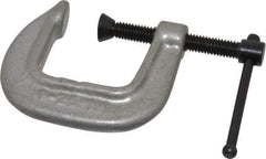 Wilton - Light-Duty 1" Max Opening, 1-1/16" Throat Depth, Ductile Iron Standard C-Clamp - 645 Lb Capacity, 0" Min Opening, Standard Throat Depth - Exact Industrial Supply