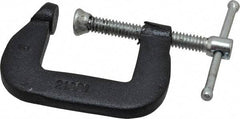 Wilton - Light-Duty 1" Max Opening, 1" Throat Depth, Forged Steel Standard C-Clamp - 500 Lb Capacity, 0" Min Opening, Standard Throat Depth, Steel Screw - Exact Industrial Supply