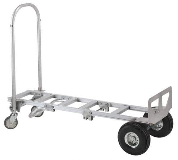 Value Collection - 61-1/2" OAH Hand Truck - Dual Loop Handle, Aluminum - Exact Industrial Supply